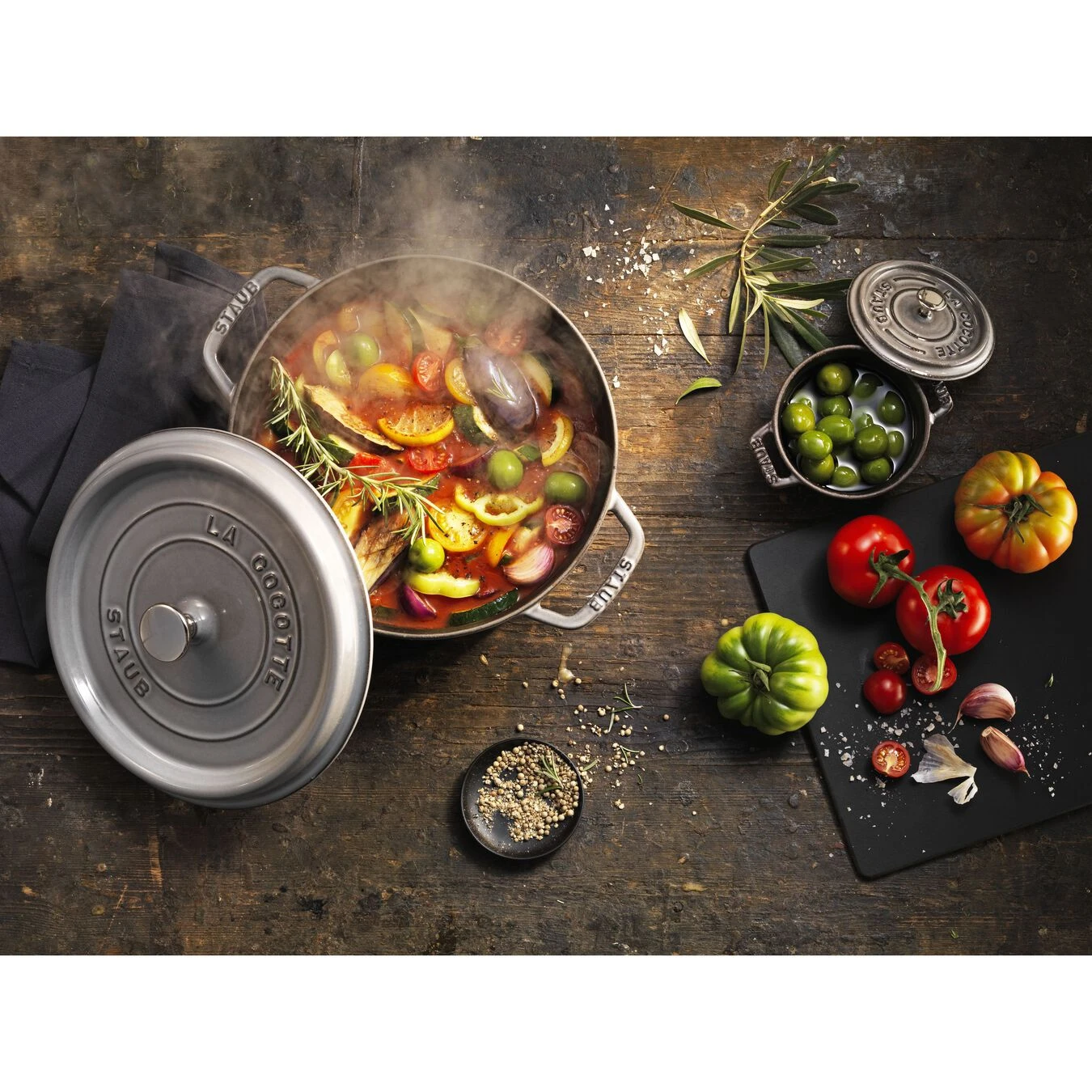 Staub Gietijzeren Braadpan 28 Cm / 6,75 L, Rond, Grafietgrijs - Afbeelding 5