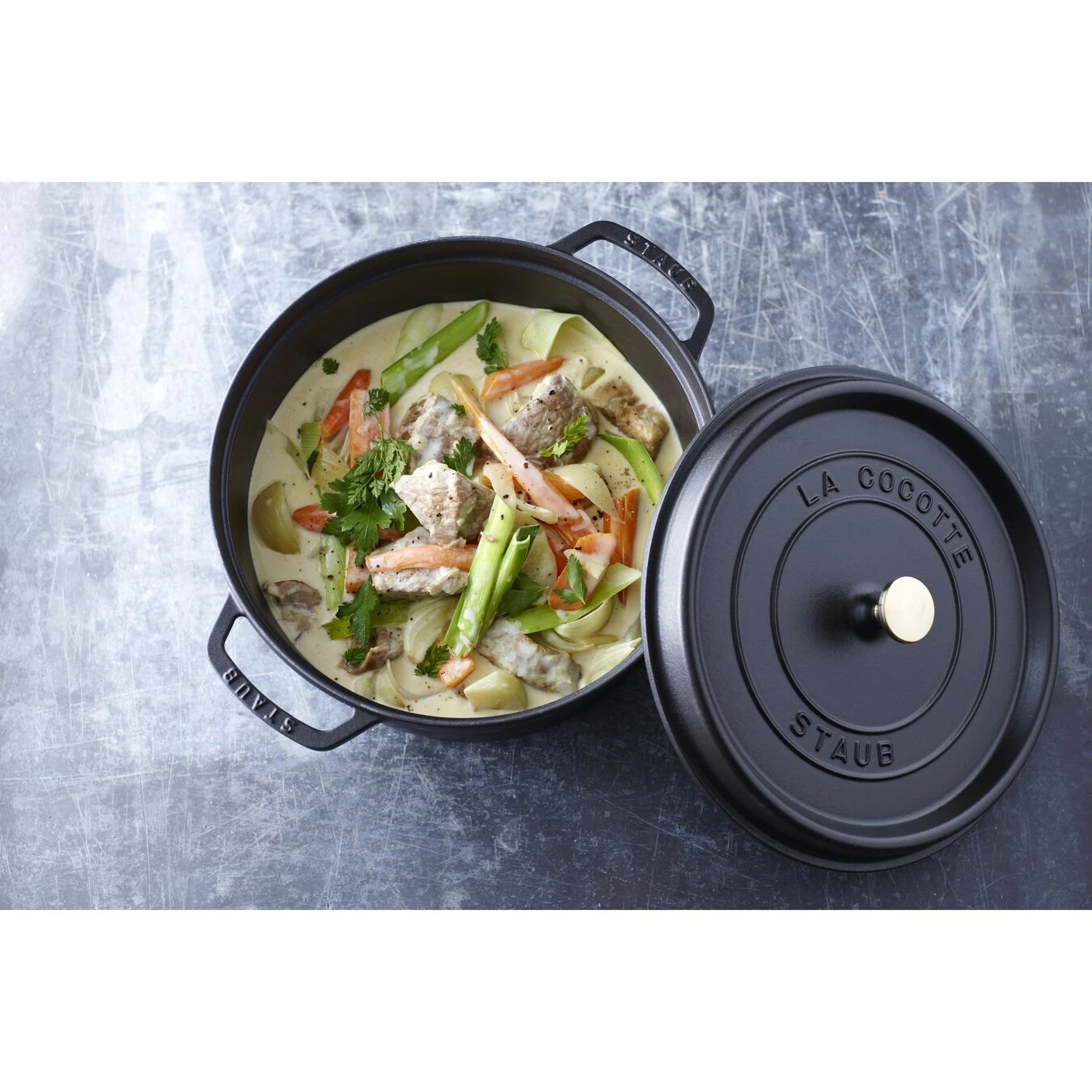 Staub Gietijzeren Braadpan 28 Cm / 6,75 L, Rond, Zwart - Afbeelding 5