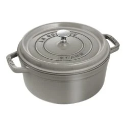 Staub Gietijzeren Braadpan 24 Cm / 3,8 L, Rond, Grafietgrijs