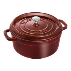 Staub Gietijzeren Braadpan 24 Cm / 3,8 L, Rond, Grenadine Rood