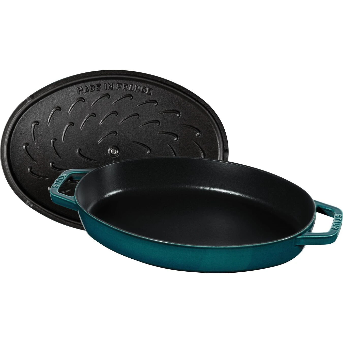 Staub Ovenschaal Met Deksel 33 Cm, Ovaal, La-mer - Afbeelding 5