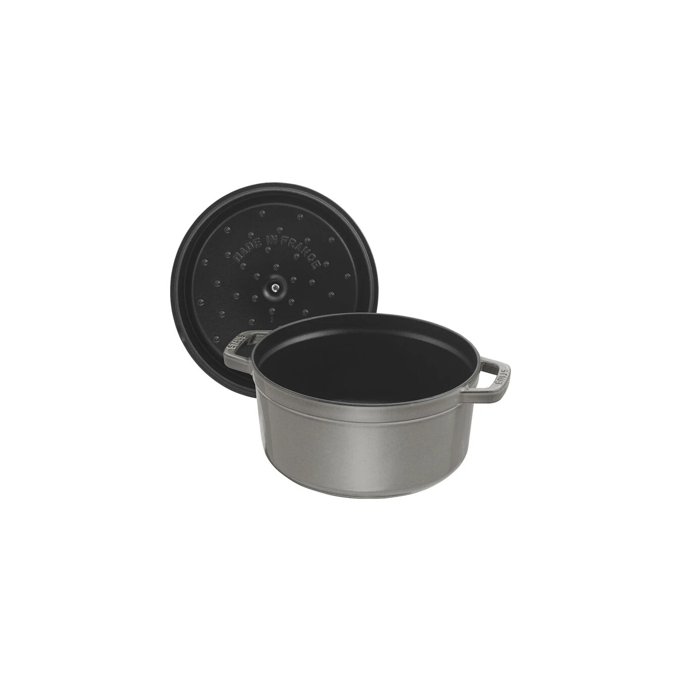 Staub Gietijzeren Braadpan 28 Cm / 6,75 L, Rond, Grafietgrijs - Afbeelding 2