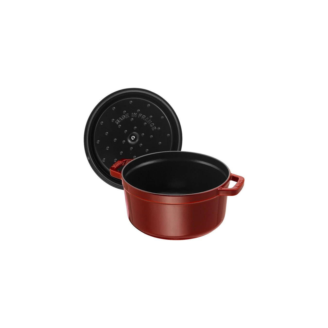 Staub Gietijzeren Braadpan 24 Cm / 3,8 L, Rond, Grenadine Rood - Afbeelding 2