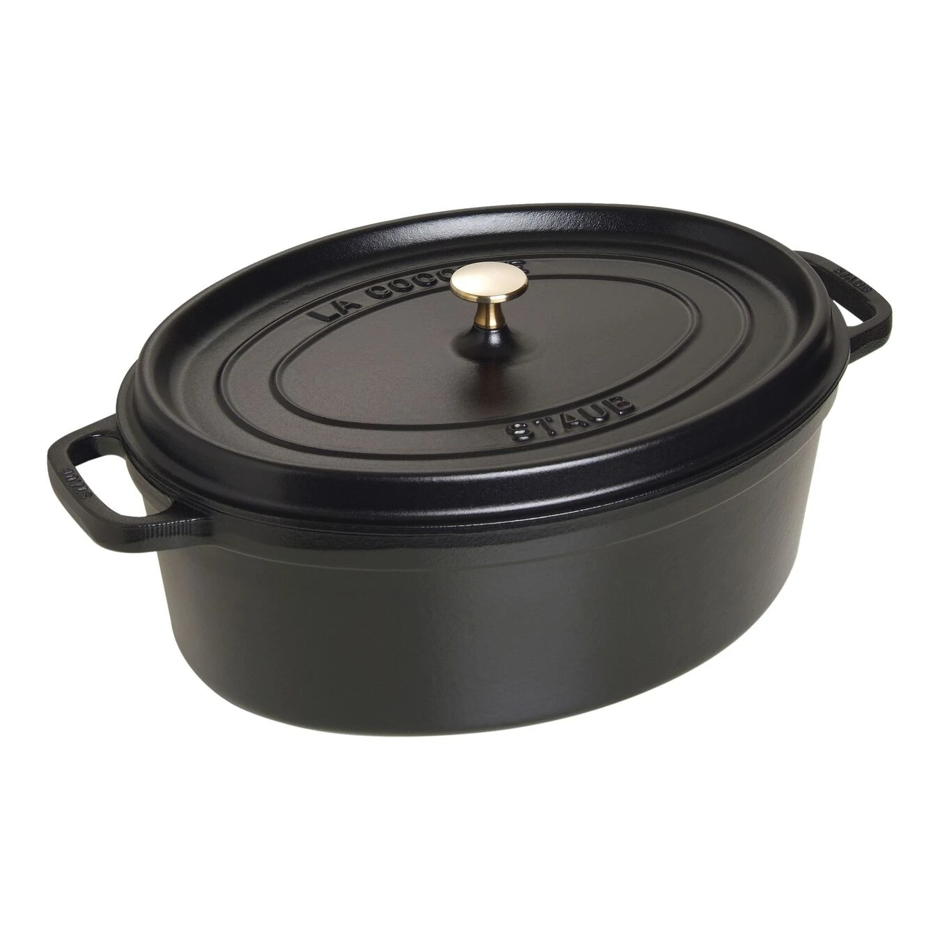 Staub Gietijzeren Braadpan 37 Cm / 8 L, Ovaal, Zwart