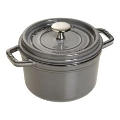 Staub Gietijzeren Braadpan 16 Cm / 1,25 L, Rond, Grafietgrijs