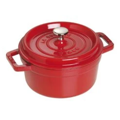 Staub Gietijzeren Braadpan 22 Cm / 2,5 L, Rond, Kersenrood