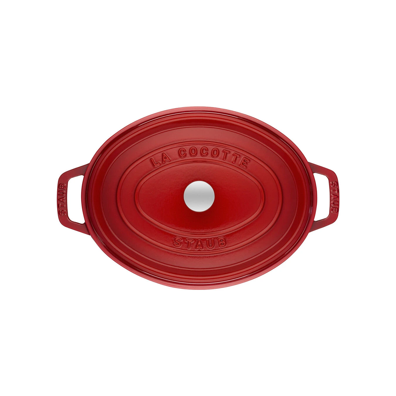 Staub Gietijzeren Braadpan 27 Cm / 3,25 L, Ovaal, Kersenrood - Afbeelding 4