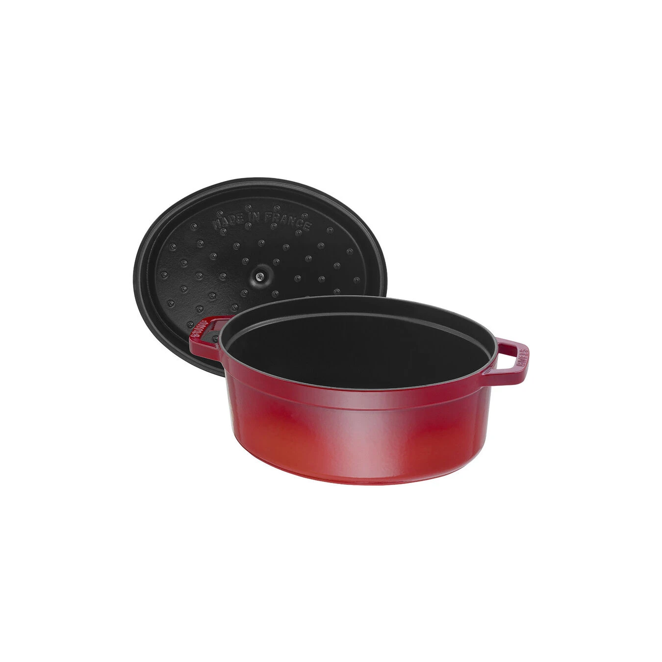 Staub Gietijzeren Braadpan 33 Cm / 6,75 L, Ovaal, Kersenrood - Afbeelding 4