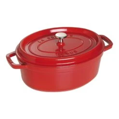 Staub Gietijzeren Braadpan 29 Cm / 4,25 L, Ovaal, Kersenrood