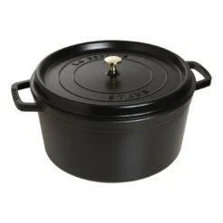 Staub Gietijzeren Braadpan 34 Cm / 12,5 L, Rond, Zwart
