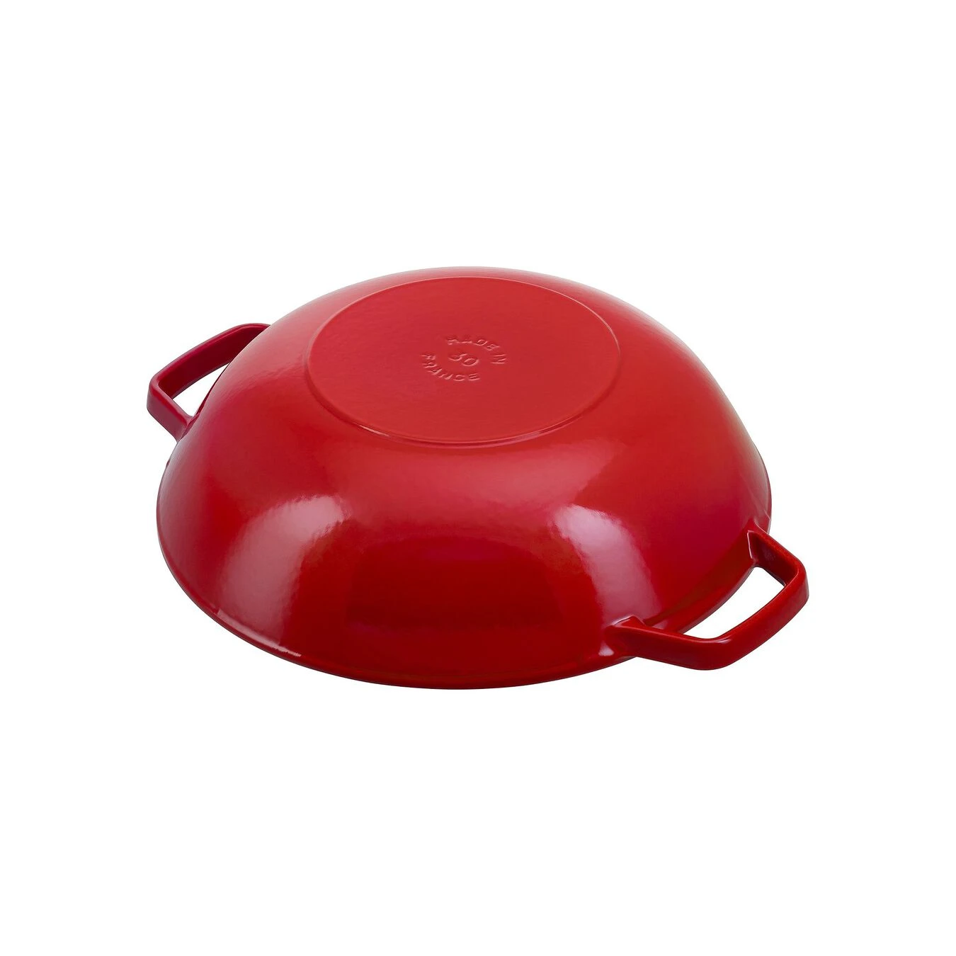 Staub Wok Met Glazen Deksel 30 Cm, Kersenrood - Afbeelding 3