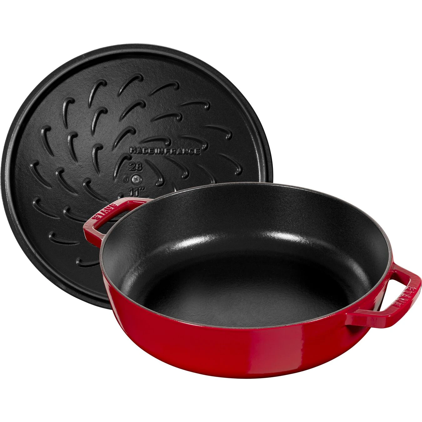 Staub Sauteerpan Chistera 28 Cm / 3,7 L, Kersenrood - Afbeelding 4