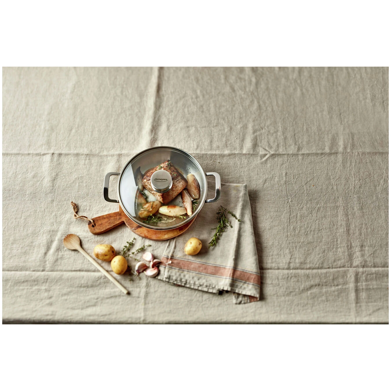 Demeyere Koekenpan Met Glazen Deksel 24 Cm - Afbeelding 3